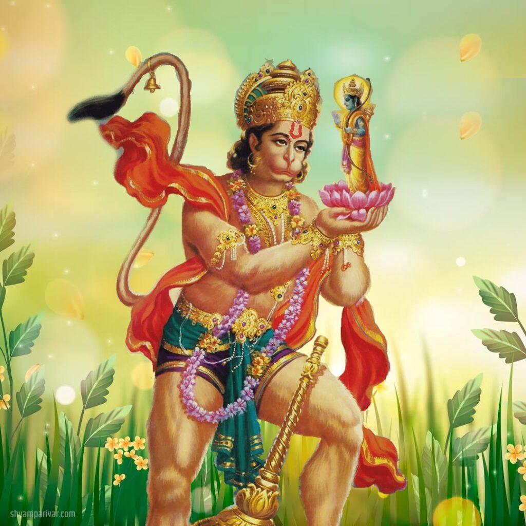 Lord Hanuman Ji with Ram Ji HD Wallpaper